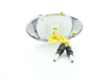 2-LED clear lens yellow marker/clearance light with bezel, .180 male bullets